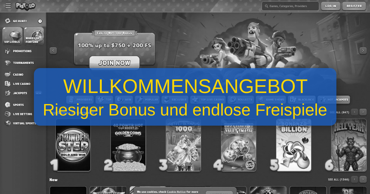 Willkommen bei Pistolo Casino